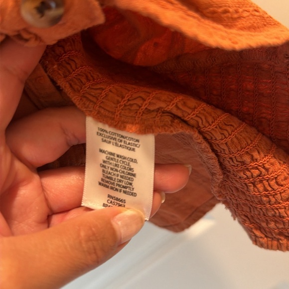 BP Orange Crop Top with Puffy Sleeves - Picture 4 of 5